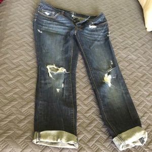 Button up cropped jeans